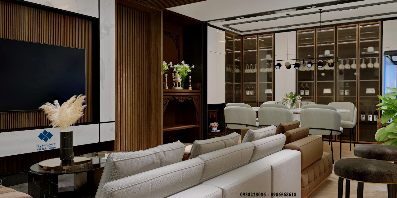 Hoàn thành nội thất phòng khách nhà anh Tuấn - Gò Vấp